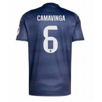 Billige Fotballdrakt Real Madrid Eduardo Camavinga #6 Replika Bortedrakt 2025-26 Kortermet